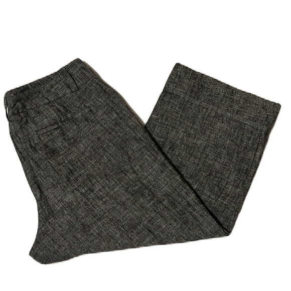 Women’s NEW YORK & COMPANY, 55% Linen, Casual Capris, Black/White, Size 8 - Picture 1 of 8